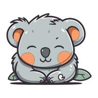 schattig koala. vector illustratie van een schattig koala.