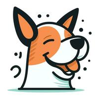 schattig tekenfilm hond. vector illustratie. schattig tekenfilm hond.