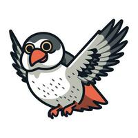 pinguïn tekenfilm icoon. vogel dier en natuur thema. geïsoleerd ontwerp. vector illustratie