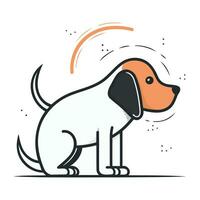 schattig hond lijn icoon. vector illustratie. eps 10.