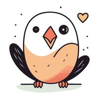 schattig tekenfilm pinguïn. vector illustratie van een schattig vogel.