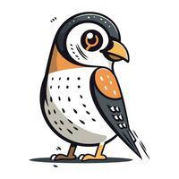 schattig tekenfilm vogel. vector illustratie geïsoleerd Aan een wit achtergrond.