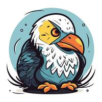 adelaar mascotte. vector illustratie van een Amerikaans kaal adelaar.