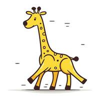 tekenfilm giraffe. vector illustratie van een schattig giraffe.