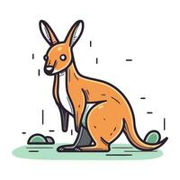 kangoeroe icoon. vector illustratie van schattig kangoeroe.
