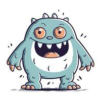 grappig tekenfilm monster. vector illustratie van een schattig monster karakter.