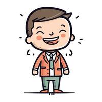 zakenman glimlachen tekenfilm vector illustratie