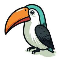toekan vogel icoon. tekenfilm illustratie van toekan vogel vector icoon voor web