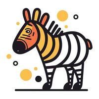 zebra vector illustratie. zebra icoon. zebra symbool.