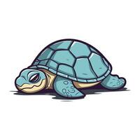 tekenfilm schildpad geïsoleerd Aan wit achtergrond. vector illustratie voor uw ontwerp