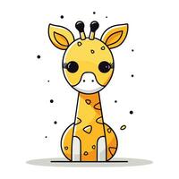 schattig giraffe tekenfilm ontwerp. vector illustratie eps10 grafisch
