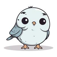 schattig vogel tekenfilm karakter vector illustratie. schattig vogel karakter