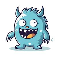 grappig tekenfilm monster. vector illustratie. geïsoleerd Aan wit achtergrond.