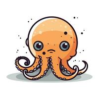 schattig Octopus vector illustratie. schattig tekenfilm Octopus karakter.