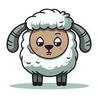 schattig schapen tekenfilm mascotte karakter. vector illustratie.