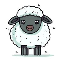 schattig tekenfilm schapen. vector illustratie in tekenfilm stijl. dier karakter.