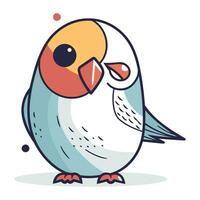 schattig tekenfilm pinguïn. vector illustratie van een schattig tekenfilm pinguïn.