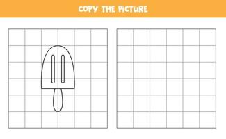 kopieer de afbeelding van ijs. logisch spel voor kinderen. vector