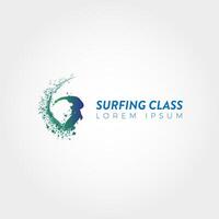 surfing logo ontwerp vector