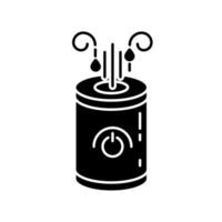 luchtreiniger zwarte glyph-pictogram vector