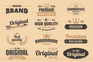 Vintage Retro Vector Logo voor banner