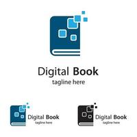 digitale boek logo technologie vector icon