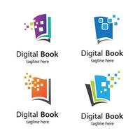 digitale boek logo technologie vector icon