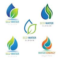 eco water logo afbeeldingen vector