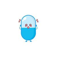 schattig pil karakter illustratie glimlach gelukkig mascotte logo kinderen spelen vector
