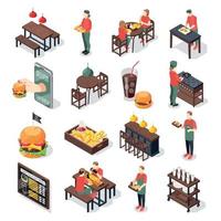 hamburger huis icon set vector