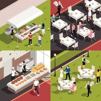 catering isometrisch concept vector