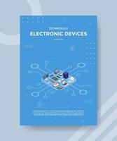 elektronische apparaten instellen verzamelingsconcept voor sjabloon vector