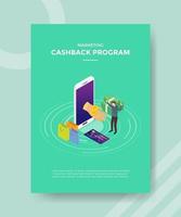 loyaliteitsconcept voor cashback-programma's voor sjabloonbanner vector