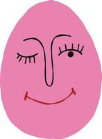 grappig vreemd eieren met gezicht. schattig eigenzinnig grappig Pasen ei vector