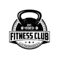 kettlebell Sportschool geschiktheid logo vector sjabloon