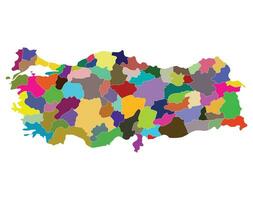 kalkoen kaart met administratief provincies. kaart van kalkoen vector