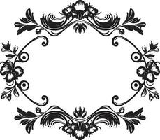 weelderig elegantie monochroom bloemen kunstenaarstalent voor de elite royalty elegant regalia Koninklijk vector van zwart decoratief bloei