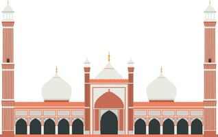 rood fort, Delhi, Indië. geïsoleerd Aan wit achtergrond vector illustratie.