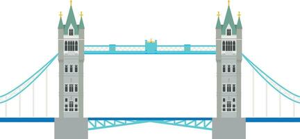 toren brug, Londen, uk. geïsoleerd Aan wit achtergrond vector illustratie.