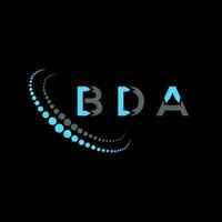 bda brief logo creatief ontwerp. bda uniek ontwerp. vector
