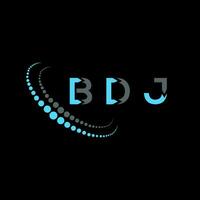 bdj brief logo creatief ontwerp. bdj uniek ontwerp. vector