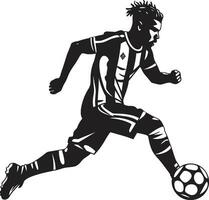 rennen de Speel monochromatisch vector Scherm van Amerikaans voetbal grootheid einde zone euforie zwart vector kunst van de Amerikaans voetbal speler