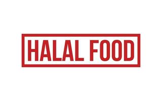 halal voedsel rubber postzegel zegel vector