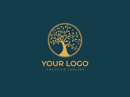 creatief natuur bomen vector illustratie. elegant logo