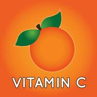 oranje fruit vitamine c vector