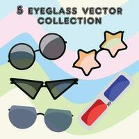 5 oog glas vector