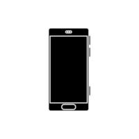 silhouet van geïsoleerde smartphone-apparaatpictogram vector