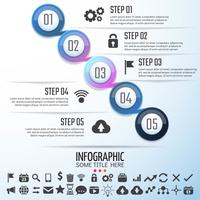 Cirkel Infographics ontwerpsjabloon vector