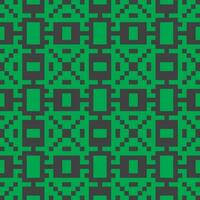 een groen en zwart pixel patroon vector