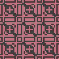 pixel kunst rood zwart patroon vector